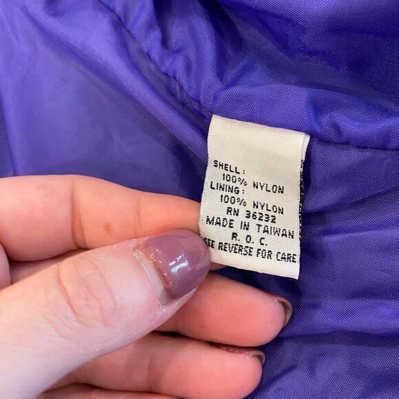 Vintage 1980s J Gallery Purple and Green Light Jacket‎ Size Medium - Picture 8 of 12